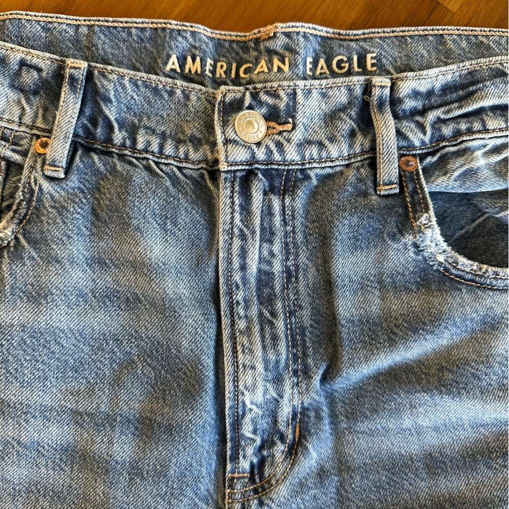 American Eagle AE DREAMY DRAPE SUPER HIGH WAISTED BAGGY WIDE LEG JEANS Size 14